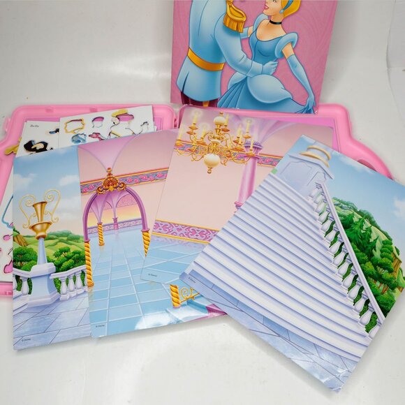 Disney Belle & Cinderella Enchanted Fashions: A Magnetic Book & Playset Pink - Picture 8 of 14